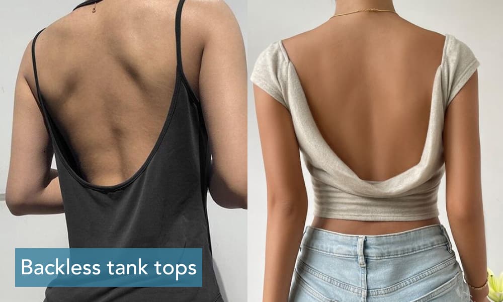 Backless tank tops