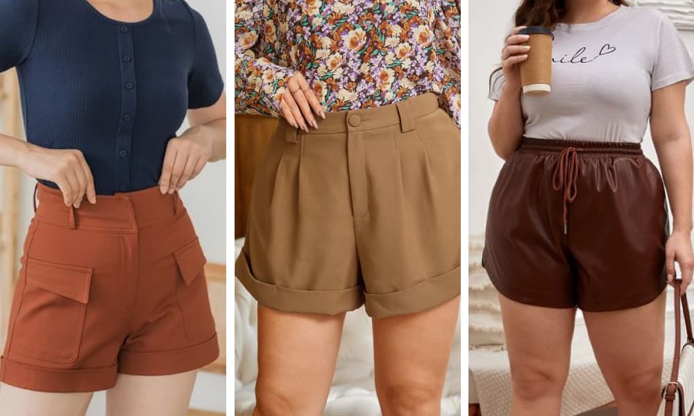 brown color shorts
