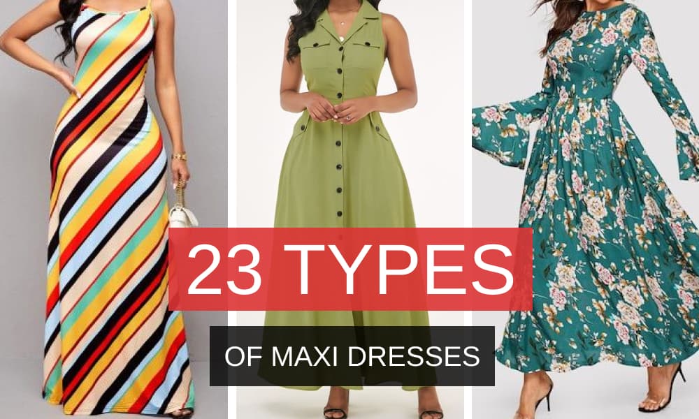 types of maxi dresses